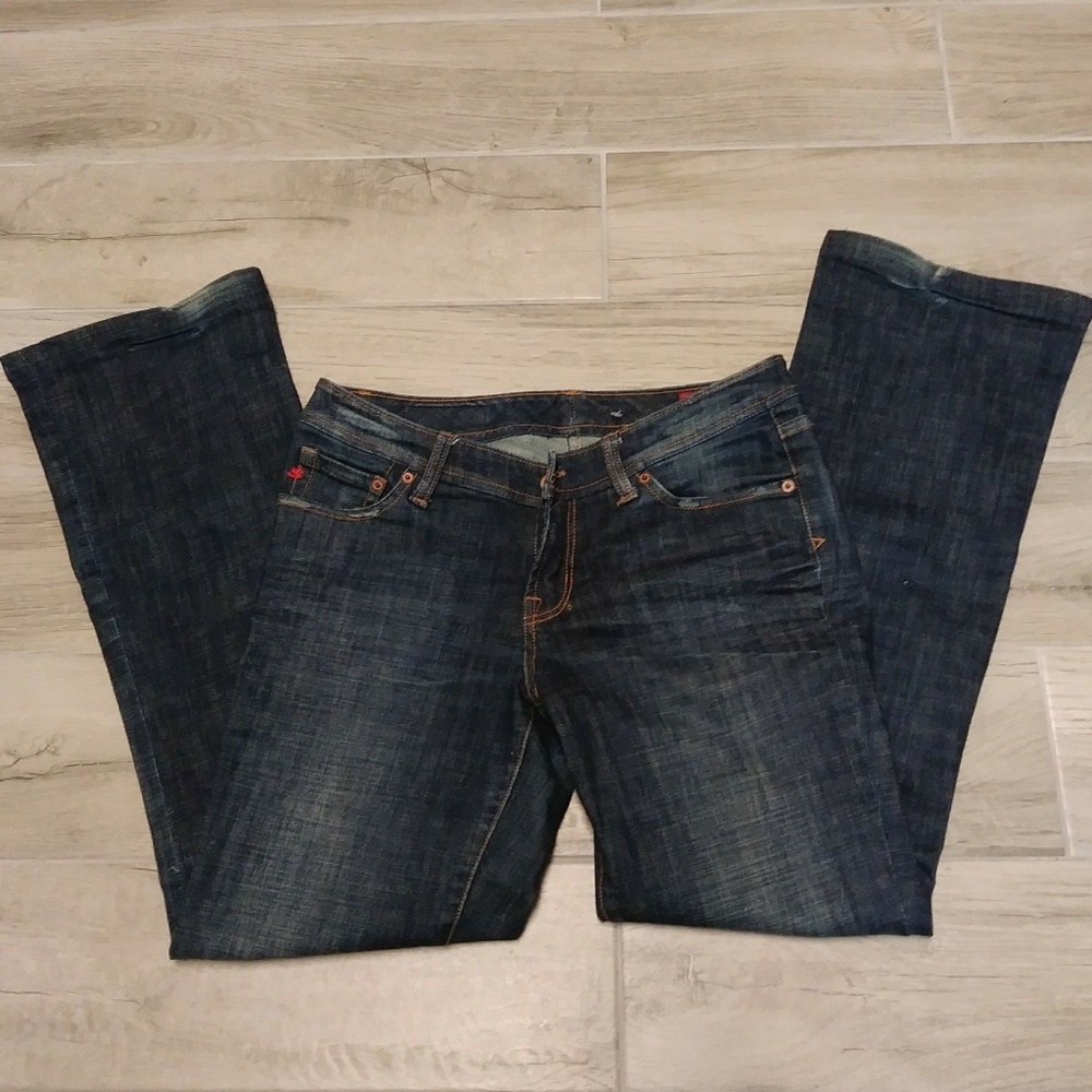 Seven 7 Classic Flare Denim Stretch Blue Jeans